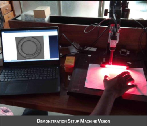 Demonstration setup machine vision